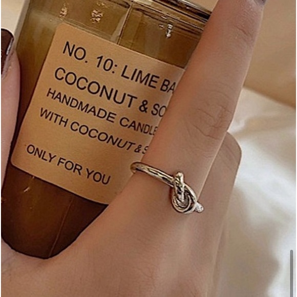 Knot Stainless Steel Bracelet Ring Matching Set - Picture 4 of 6